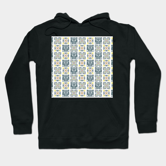 Portuguese blue tile pattern Hoodie by SamridhiVerma18